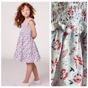 Janie and Jack The Emily Floral Smocked Sundress in Moto Red Floral 7
